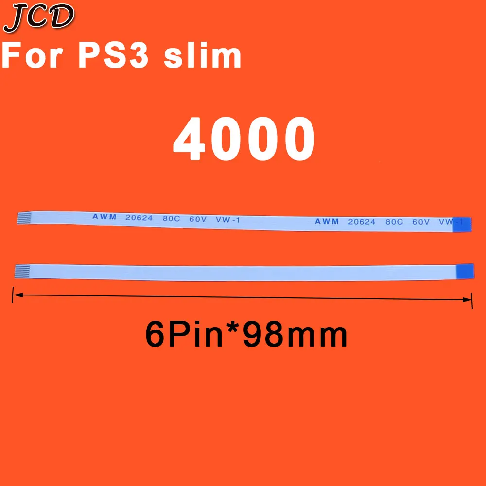 JCD 10 шт./лот для PS3 тонкий выключатель питания сброс ленточный кабель 6pin 10pin 4K 3K 2K 2000 2500 3000 4000 для playstation 3 slim