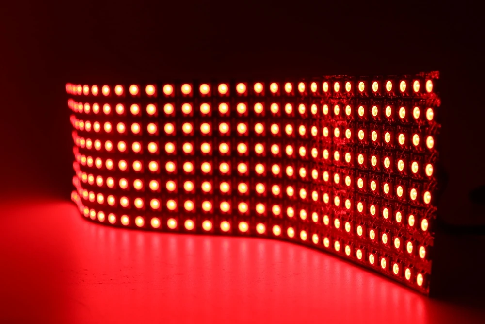 WS2812B LED Panel Screen WS2812 8*8 16*16 8*32 Pixels Module Light With SP110E B