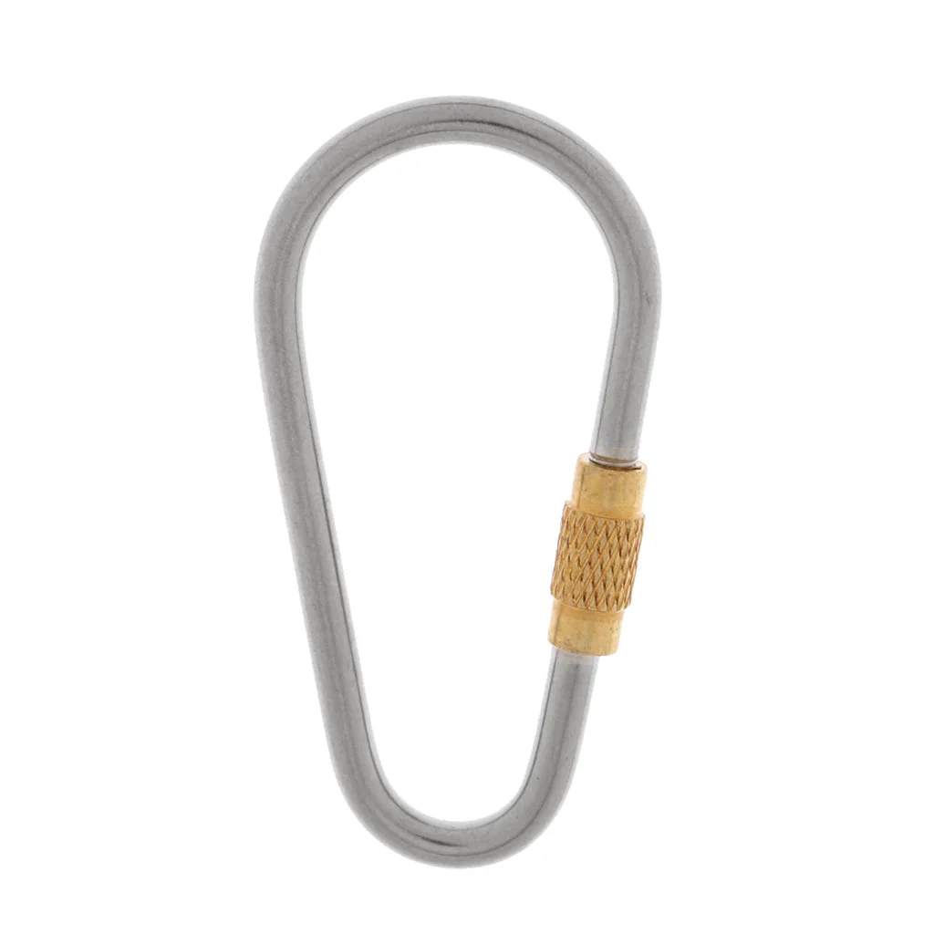 Титановый сплав закручивающийся карабин зажим Брелок для кемпинга на открытом