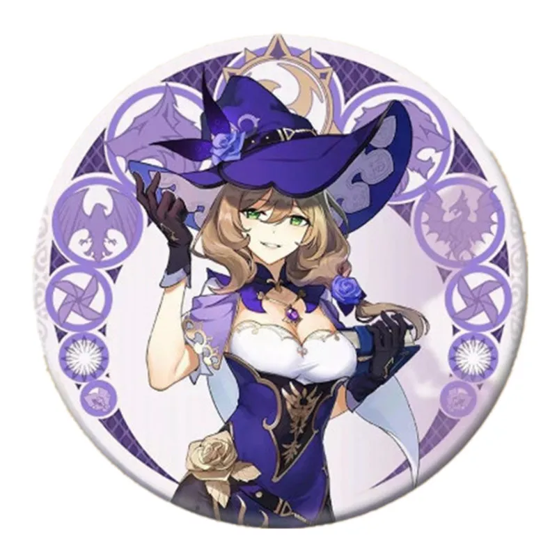 Free Shipping 58mm Online Game Genshin Impact Brooch Pin Cosplay Badge Accessories For Clothes Backpack Decoration gift