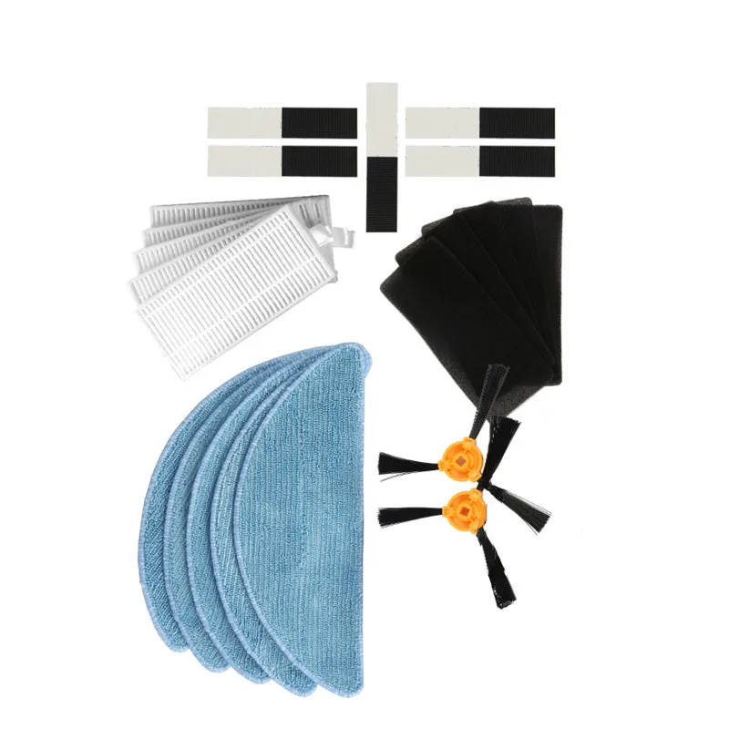 2* Side Brush+5*HEPA Filter+5* Mop Cloth+5* Magic Paste for CONGA EXCELLENCE Robotic Vacuum Cleaner Parts Accessories | Бытовая техника