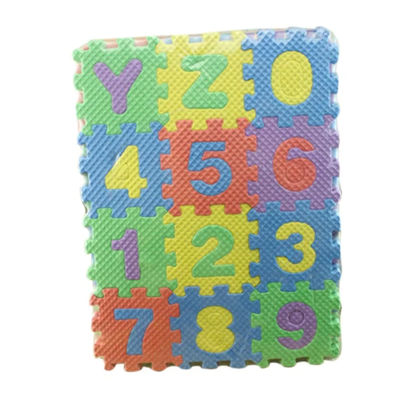 36 шт./компл. детей головоломки коврики ковер детский игровой коврик домашние тапочки из мягкого ползать 17,8*13,5*1,7 см буквенный цифрами - Цвет: A