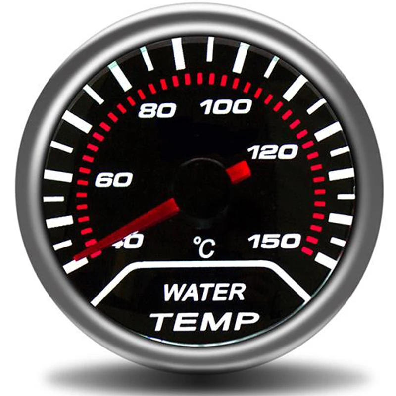 water temp gauge " 52 мм Автомобильный манометр, бар psi, температура выхлопных газов, температура воды, температура масла, датчик давления масла, воздуха, топлива, вольтметр, тахометр, манометр - Цвет: water temp gauge