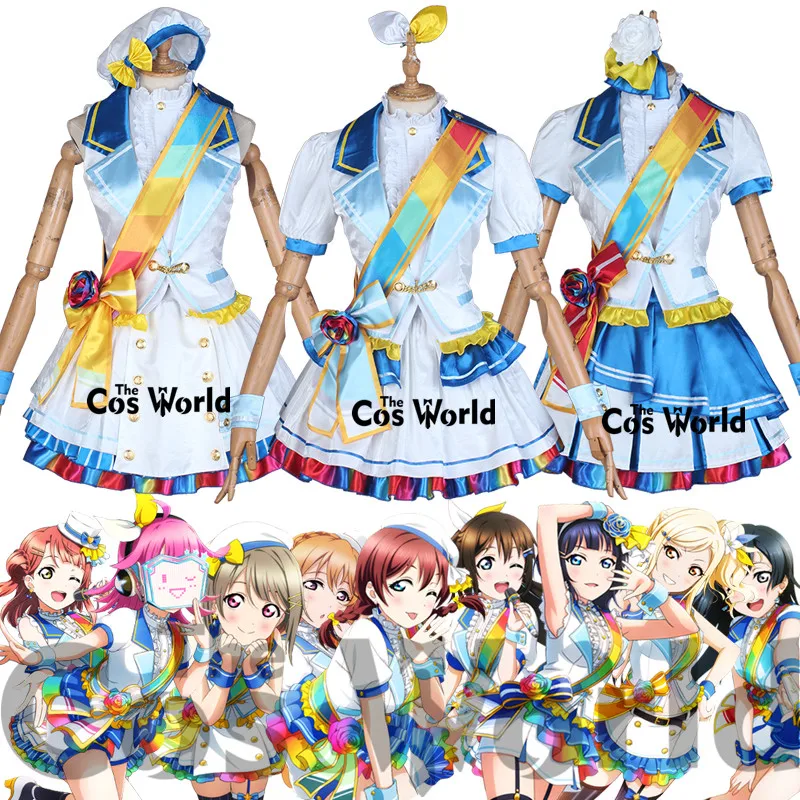 Love Live! Nijigсаки старшая Школа Idol клуб Радуга Роза ueхара Ayumu Nakasu Kasumi Осака Shizuku платье