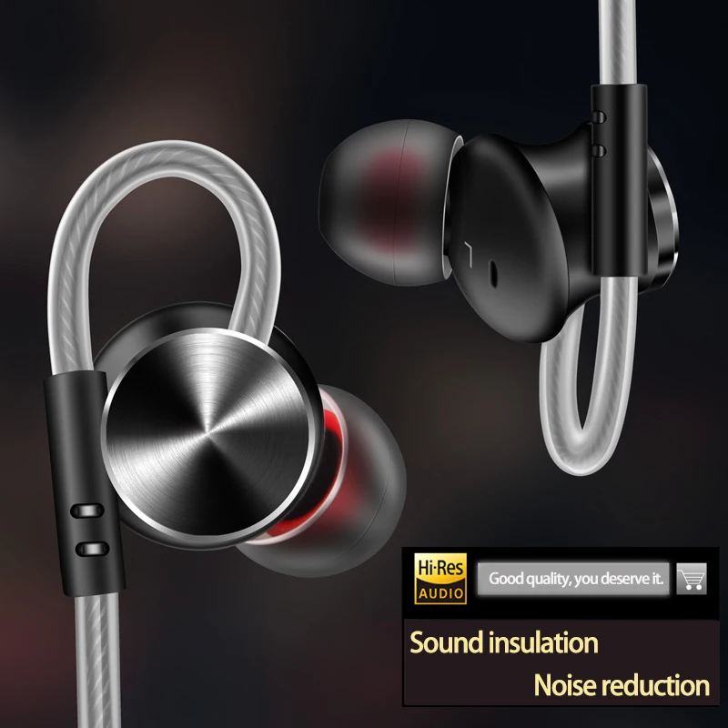 DR20 HiFi Sport Ecouteur 3 5mm Jack Dynamic Stereo Bass In Ear Headphons with Microphone for Xiaomi Iphone Samsung