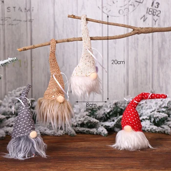 

4Pc Creative Xmas Forest Man Decor Night Light Christmas Tree Decoration Pendant Light Glowing Holiday Home Layout Light