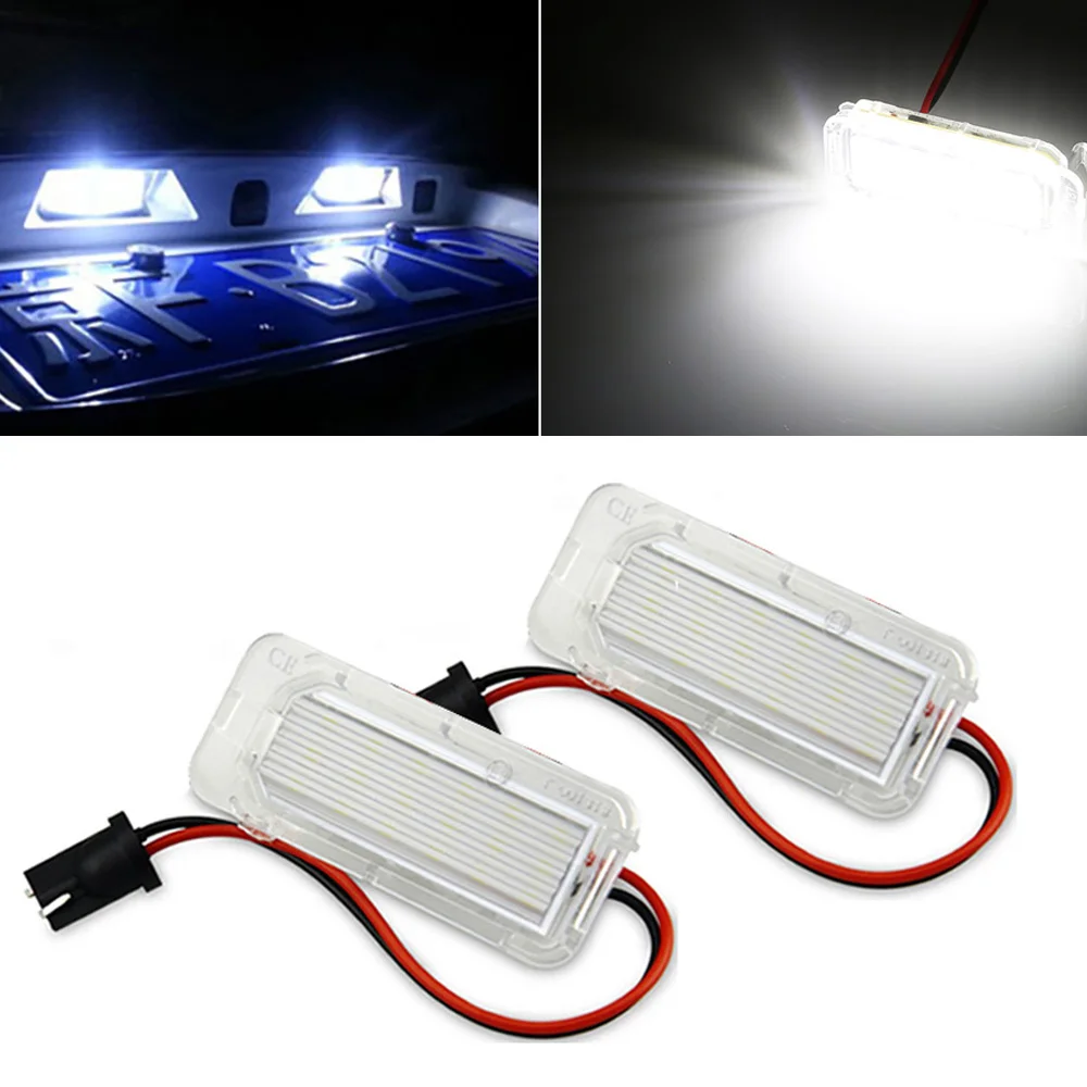 

2PCS 12V LED License Plate Lights for Ford Mondeo Focus 5D Fiesta MK4 C-Max MK2 Kuga auto number plate lamp car light assembly