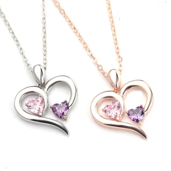 

Fashion Simple Custom Necklace New Australian Crystal Sweet Romantic Heart Choker For Women Wedding Anniversary Chain Jewelry