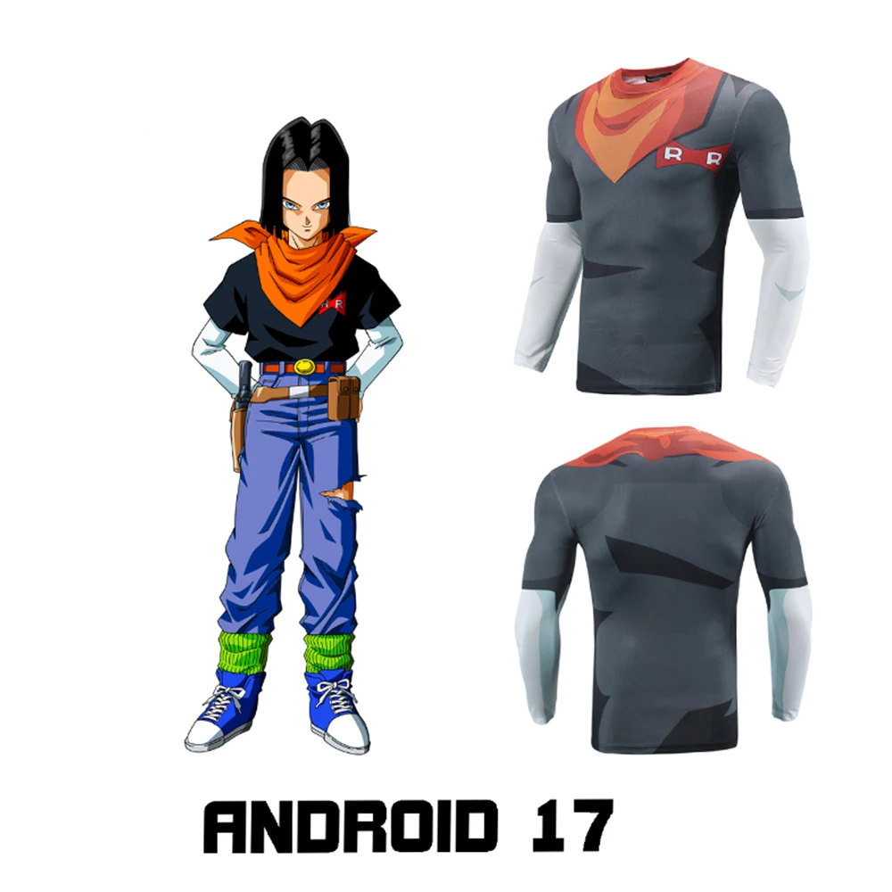 С рисунками из комикса Жемчуг дракона Z Android No.17 Фитнес быстросохнущая штаны в