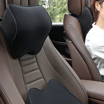 

Car Headrest Head Seat Cushion Neck Pillow Rest Memory Foam Cotton Cover for Auto Travel Support Fabric Soft Chair