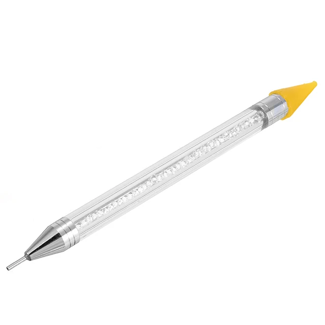 Купить двухконцевая ручка для раскрашивания ногтей с кристаллами и картинки цена