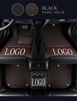 

Car floor mats with Logo/Brand Logo Case for Toyota Camry Corolla RAV4 Prius Prado Highlander Sienna verso Waterproof leather ca