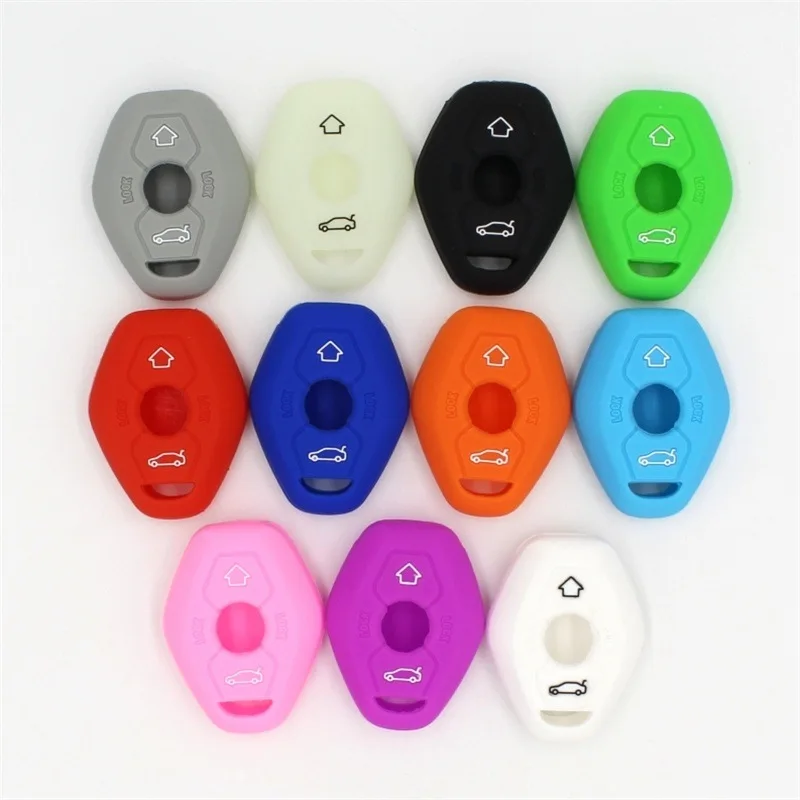 Silicone Car Key Fob Case Remote Cover Sticker For BMW Z3 Z4 3 5 7 X3 X5 Series E38 E39 E46 E83 1998-2005 Protection | Автомобили и