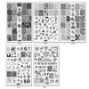 Nail Stamp Snake Big Size Full Cover Nail Stamping Plates 14.5*9.5cm Lace Heart Sexy Girl Punk Style Manicure Nail Art Template 2