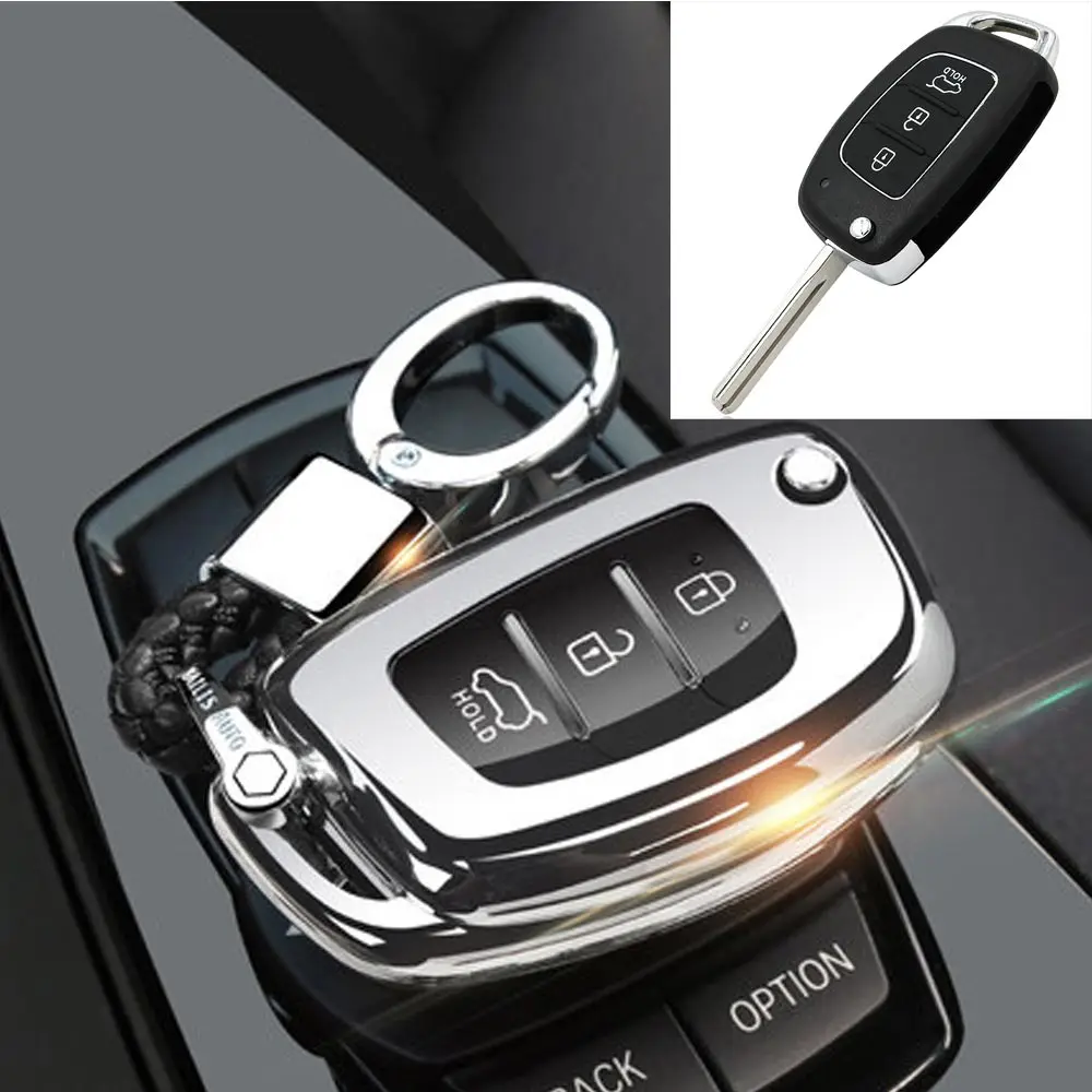 Чехол для ключей Автомобильный кошелек брелок авто аксессуары для TPU для hyundai i20(2012-) i40(2012-) чехол Santa Fe(ix45) 2013 - Название цвета: Option 3