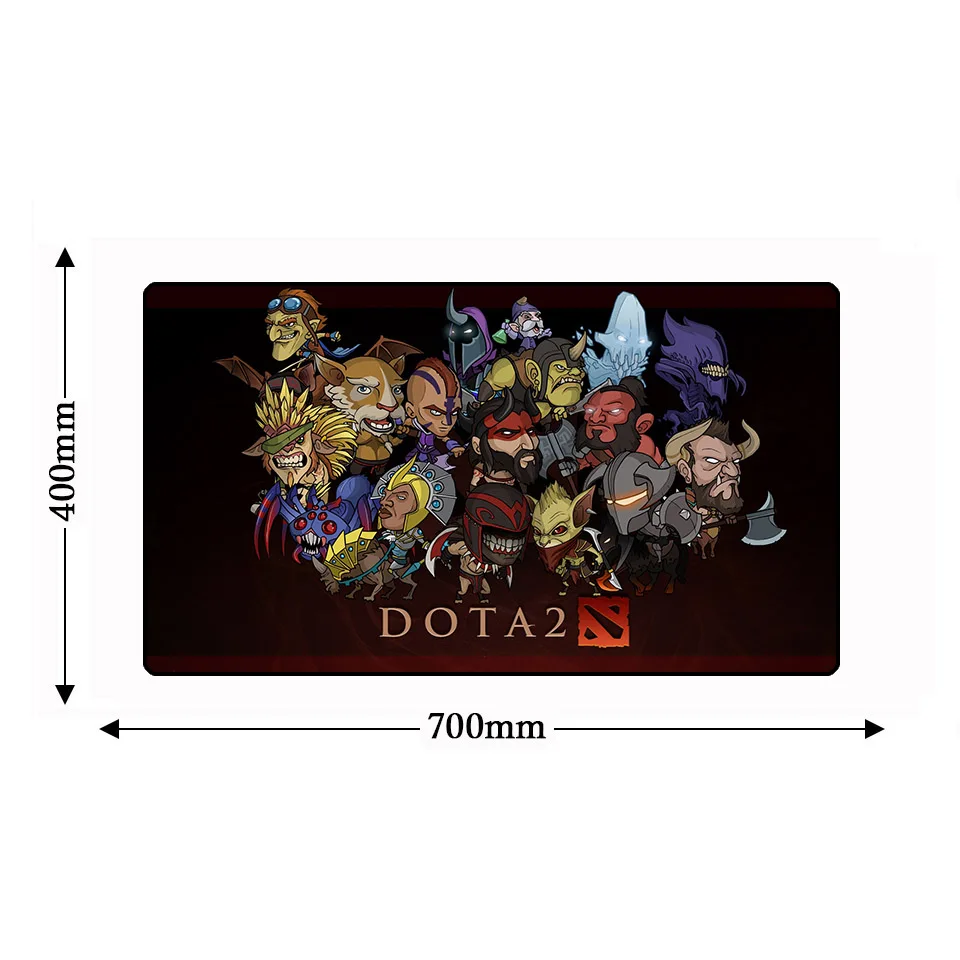  700*400mm DOTA 2 Gaming Mousepad XL Large Mouse Pad Locking Edge Rubber Laptop Computer Gamer Play 
