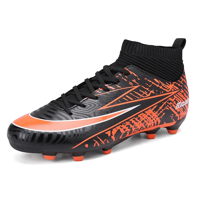 Оригинальные футбольные бутсы Superfly VI 360 Elite FG KJ 6 XII 12 CR7 SE Ronaldo Neymar Мужские Молодежные футбольные бутсы высокие ботильоны - Цвет: Черный