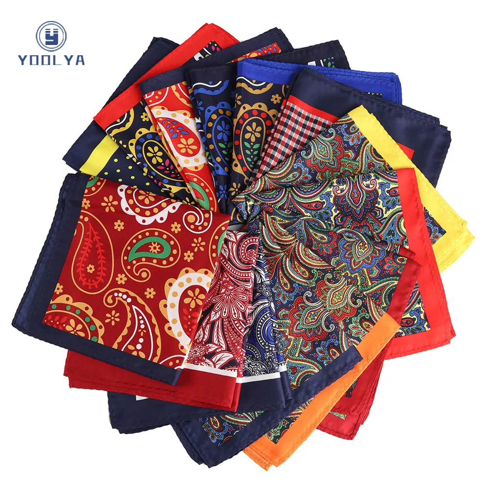 Fashion33x33CMManPaisleyFloralPocketSquareHankiesChestTowel