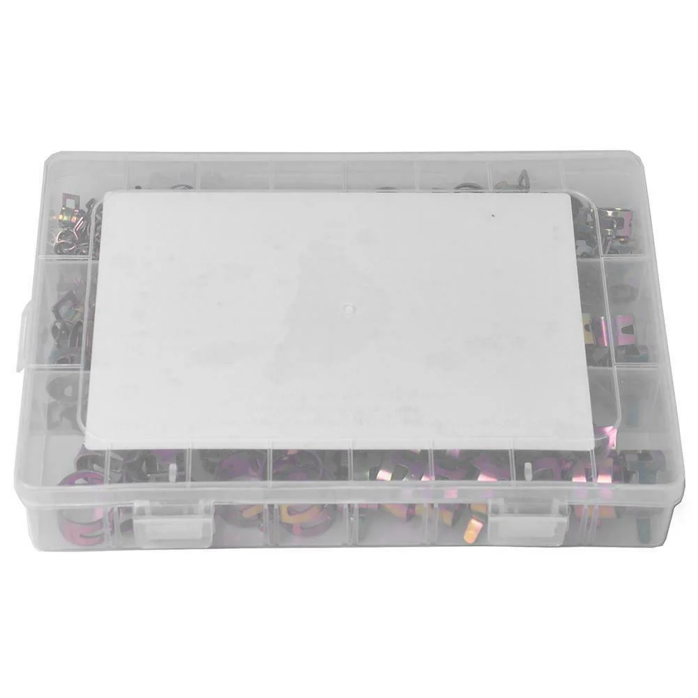 

160pcs/set Fastener Steel Assortment Accessories 6-17mm Clamps With Box Spring Clip Fuel Line Car Durable Air Tube Vacuum Hose