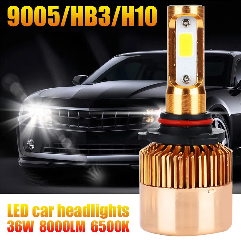 Vehemo S2 9005/HB3/H10 DC12V светодиодный противотуманный светильник, Автомобильный светодиодный головной светильник, лампы, золотой автоматический светильник, светодиодный головной светильник, аксессуары для автомобиля