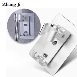 ZhangJi No drill traceless Shower bracket Adjustable Self-adhesive showerhead Holder hook Rustproof Aluminum Bathroom Accessory