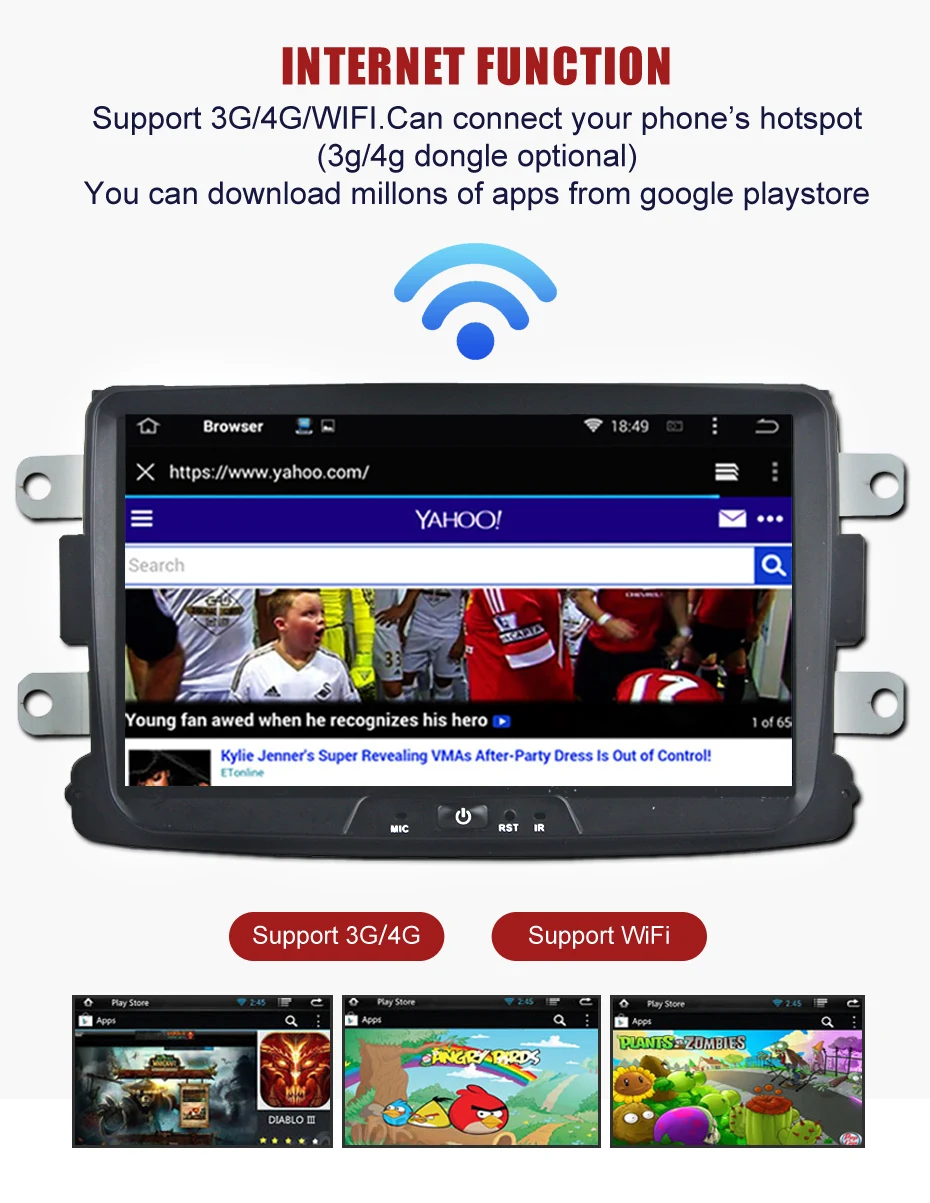 Sale KANOR Car GPS Android 9.0 Auto Radio For Renault Duster Logan Sandero Dacia With Navigation Multimedia Stereo Bluetooth WIFI 7