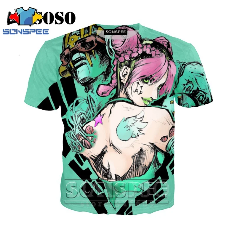 Аниме 3d печать футболка joJo для мужчин женщин homme необычный Adventur модная футболка футболки с забавным принтом Забавные Рубашки homme футболка A04 - Цвет: 25