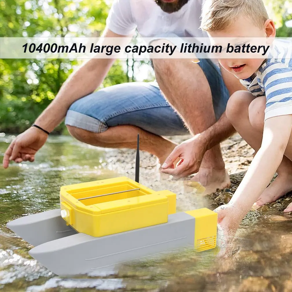 T168 RC Boat Intelligent Wireless Electric Fishing Bait Remote Control High Speed Boat Dual Warehouse Boat Toy Gifts For Kids