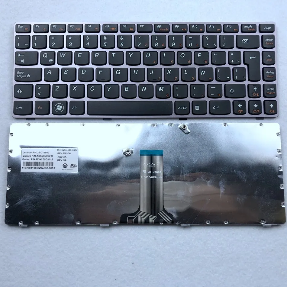 

Arabic Russian Latin Laptop keyboard for LENOVO Z470 AM Z470AT Z470AX Z470K Z470G Z475 Z370 Rose Red&Grey Frame AR RU LA Layout