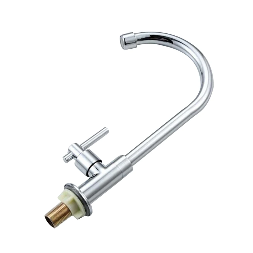 

Swivel Design Tap Water Practical Spout Sink Faucet Deck Mount Home Zinc Alloy Handheld Durable Twin Levers Kitchen Flexible