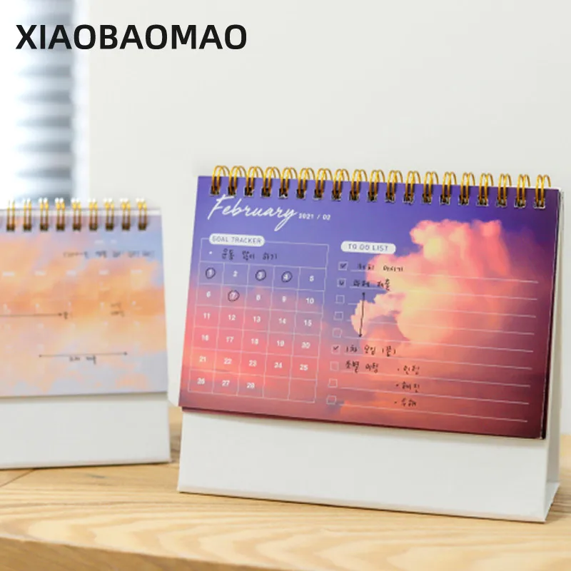 2020/2021 серия Rainbow Sky Настольный календарь двойной ежедневный график планировщик