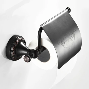 

New Modern Black Wall-Mounted Bathtub Hardware Set Luxury Copper Clothes Hook Toilet Paper Towel Bar Bathroom Accessories Set