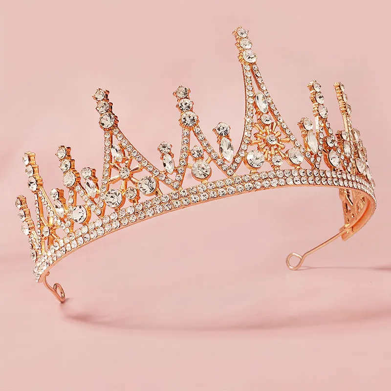 QYY Wedding Crown Bridal Hair Jewelry Rhinestone Hair Accessories for Women Headpiece Bride Headwear Party Tiaras and Crowns