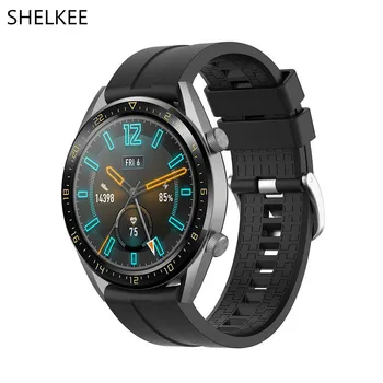 

SHELKEE Replacement wristband smart watch band Huawei watch GT active/Elegant official silicone strap tpu protective shell
