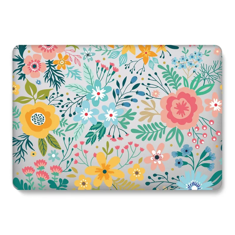 

Floral Case for Macbook Pro 13 A1278 Clear Transparent Cover for Apple Mac book Pro 13 inch A2159 A1708 A1706 A1989 A1502 2019