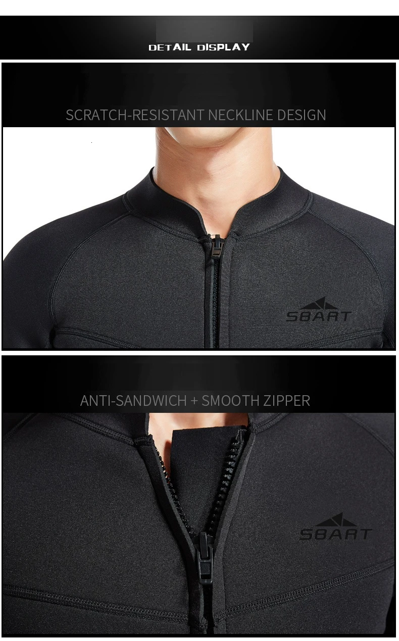 Sbart Мужской гидрокостюм 3 мм Неопреновая куртка Windsurf Kitesurf Surf Sails костюмы сухой мокрый гидрокостюм для серфинга и дайвинга термоизоляционный купальный костюм с длинными рукавами