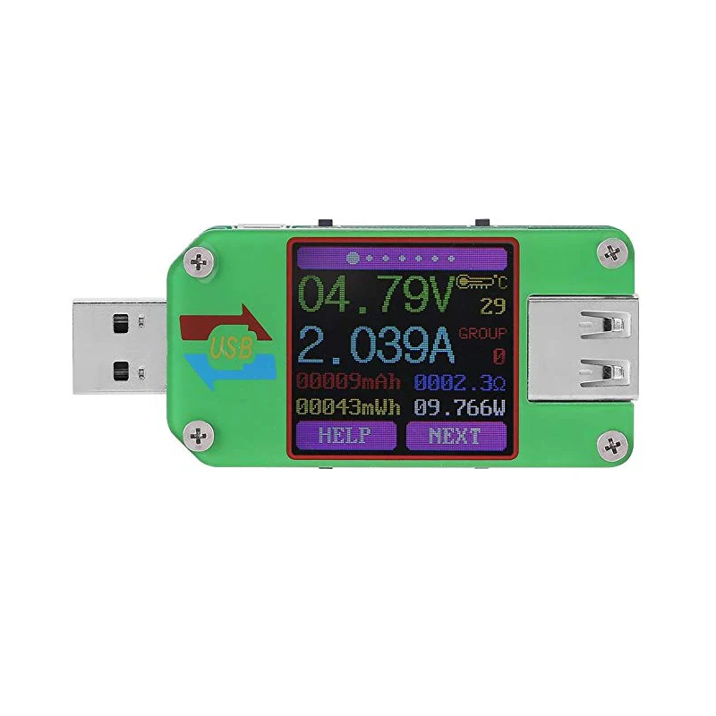 RD UM24 UM24C тестер USB 2,0 ЖК-дисплей Вольтметр Амперметр батарея аккумуляторная измеритель тока мультиметр кабель измерительный тестер