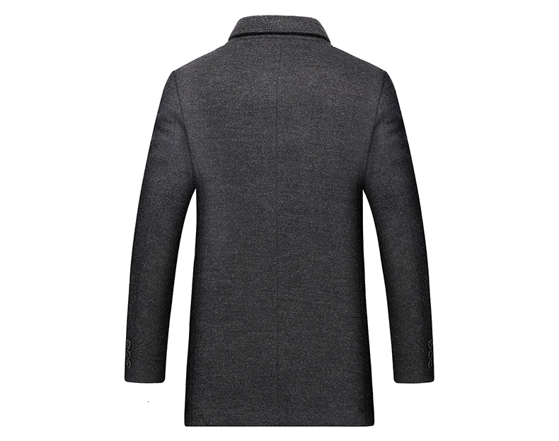 6XL 8XL 5XL 4X Winter Wool Jacket Men's High-quality Wool Coat casual Slim collar wool coat Men's long cotton collar trench coat