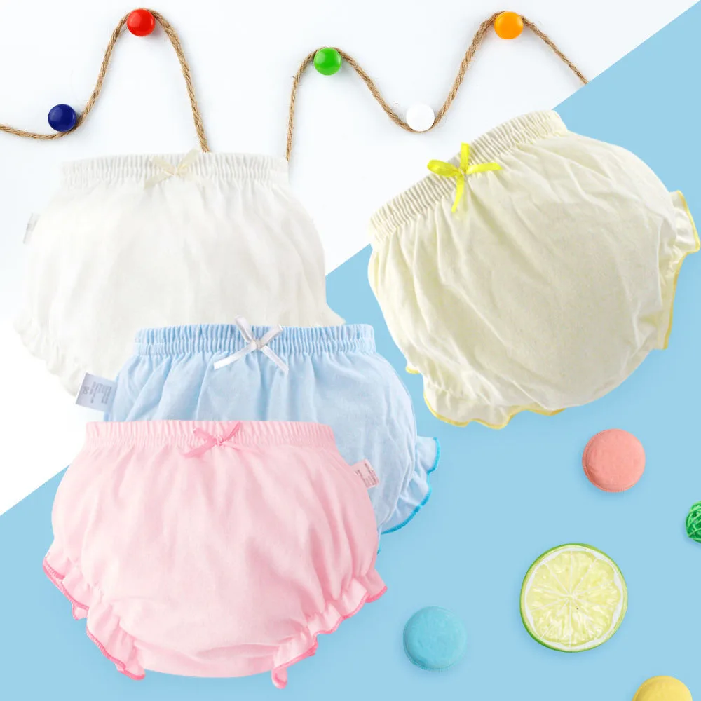 Toddler Baby Underwear Kids 100% Cotton Underpants Girls Panties Newborn Boys Summer Solid Color Shorts Infant Baby Briefs