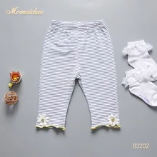 Momoidea/детская одежда; Новинка года; Летние Стильные брюки для девочек с подсолнухами; универсальные детские брюки