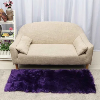 

Faux Soft Artificial Wool Fur Area Rugs Wool Shaggy Carpet Floor Mat Plush Sofa Cover Seat Pad for Living Room Bedroom 150x60cm