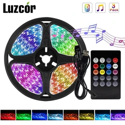 Bandes lumineuses Led Bluetooth 5050, 1 5M, ruban RGB Flexible, étanche, musique, 22 touches, télécommande, décor rétro éclairage TV 