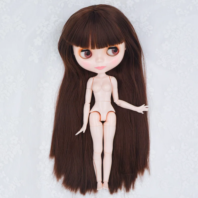 Кукла Blyth BJD, кукла Blyth, Обнаженная, индивидуальные блестящие куклы для лица, можно изменить макияж и платье, DIY, 12 дюймов, шарнирные куклы 1 - Цвет: NBL05