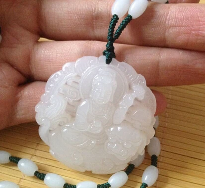 +++901 100% Natural Hand-carved Chinese Hetian Jade Pendant - Kwan-yin | Украшения и аксессуары
