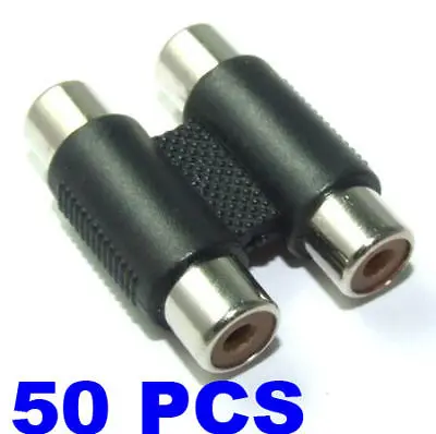 

DHL/EMS 500PC Female to Female 2 RCA plug Speaker Cables Adapter-A8
