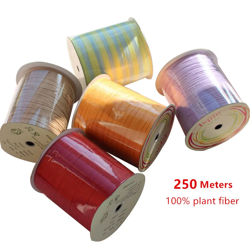 100 Plant Fibre Raffia Straw Thread 250M Cottonseed Crochet Yarn For DIY Knitting Summer Hat