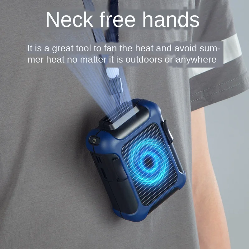 

Portable hanging fan USB charging mobile waist hanging mini fan hanging neck outdoor work/travel 4000mAh/6000mAh lazy fan