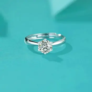 

Moss stone ring female diamond ring 50 cents a carat six claw classic gift diamond ring Moss diamond ring