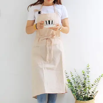 

Fashion Tea Shop Florist Coffee Baking Large Apron Simple Cotton Cute Pastoral Kithchen Decoration Accessories