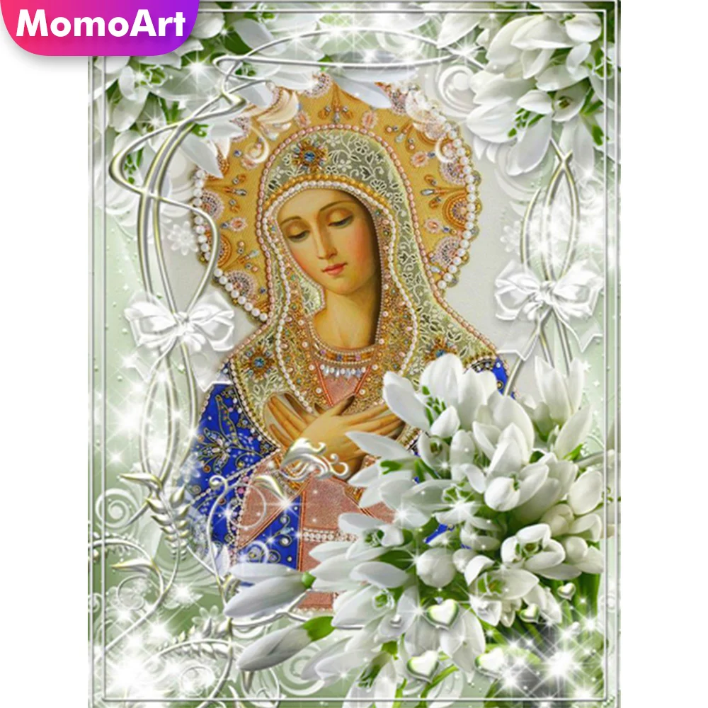 MomoArt 5D DIY Алмазная вышивка цветы картина стразы живопись религия мозаика Лили